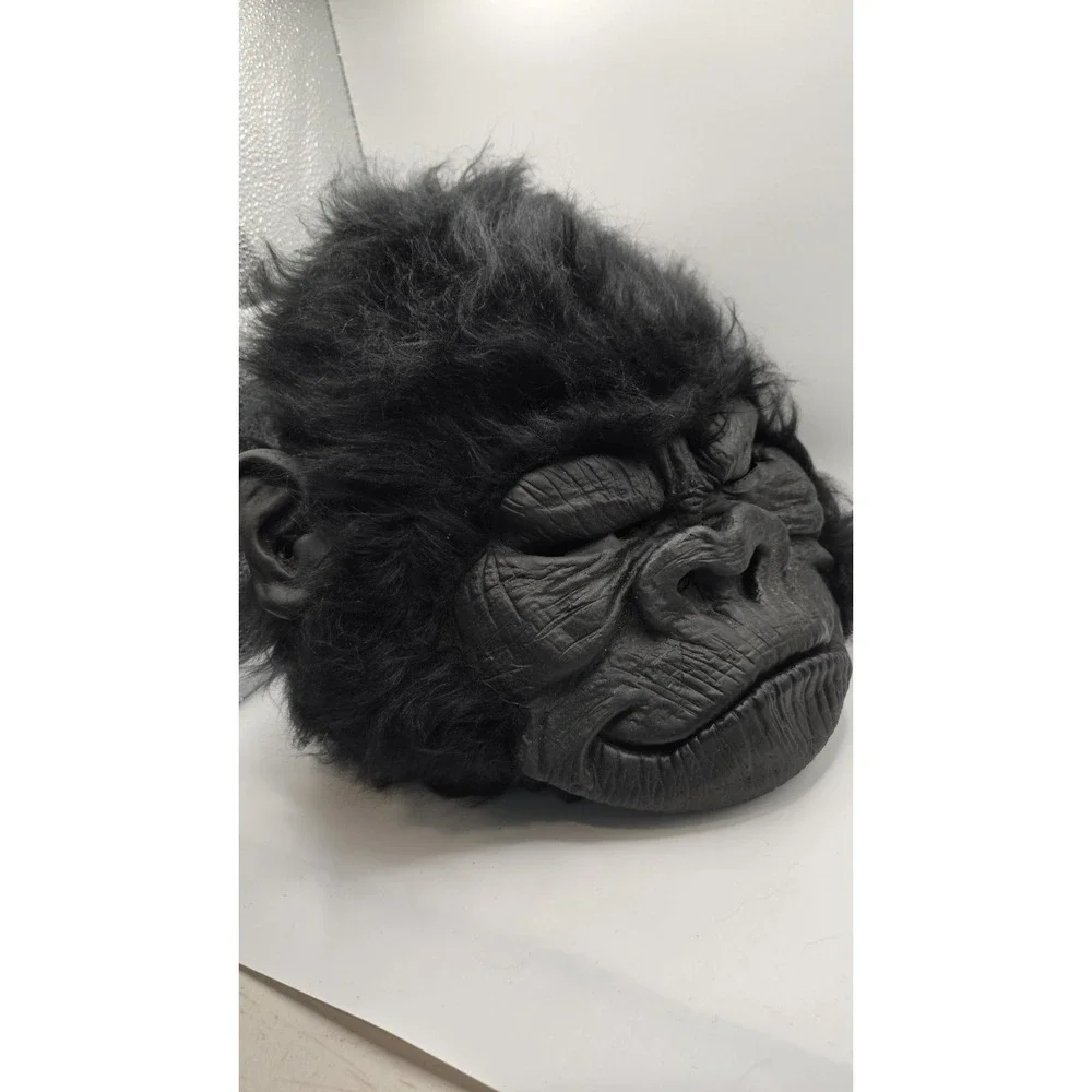 VINTAGE GORILLA APE MASK HALLOWEEN COSTUME PROP FULL HEAD FURRY PRIMATE ADULT - Picture 3 of 6